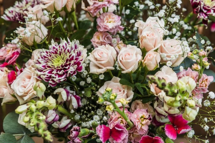 Rouwboeket roze - Afbeelding 1