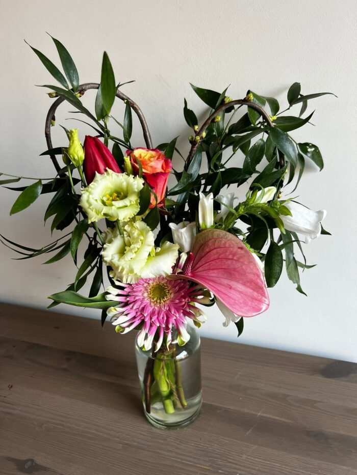 Hartboeket roze wit 🩷 - Afbeelding 1