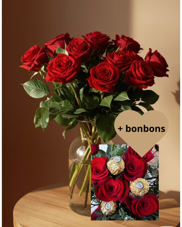 Luxe rode rozen boeket 🩷 - Afbeelding 1